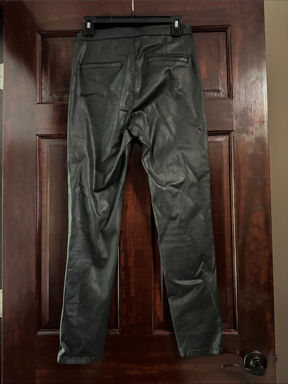 Massimo Dutti Black Faux Leather Skinny Pants - Picture 2 of 4